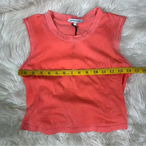 Nwt Cotton Citizen Bright Coral Tank Top - Picture 9 of 10
